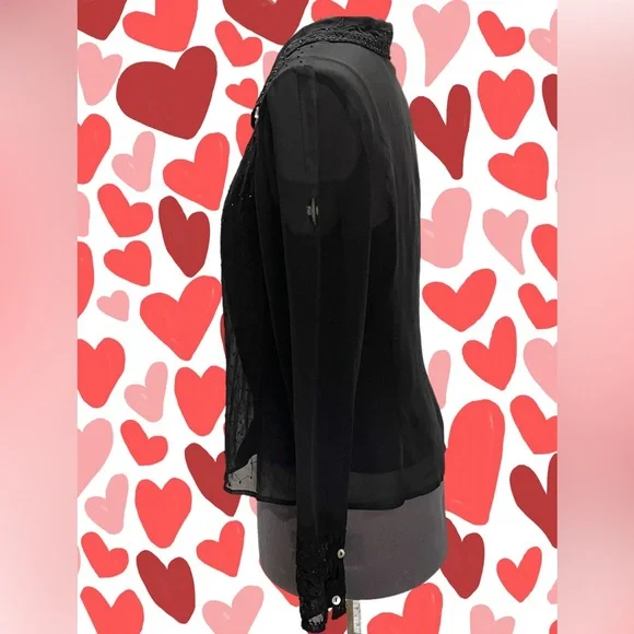 Ile 2 Piece Camisole and Sheer Embroidered & Beaded Top Size M - Picture 2 of 5